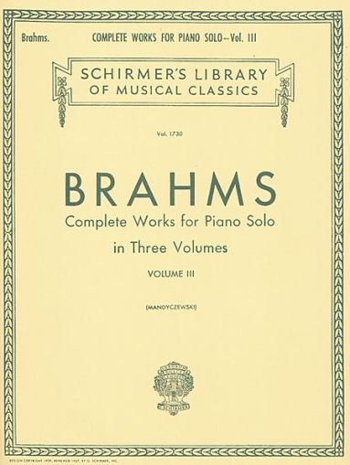 Brahms - Complete works vol.3