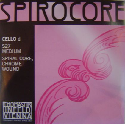 Thomastik Spirocore Spiral core Chrome wound  single string for Cello - D