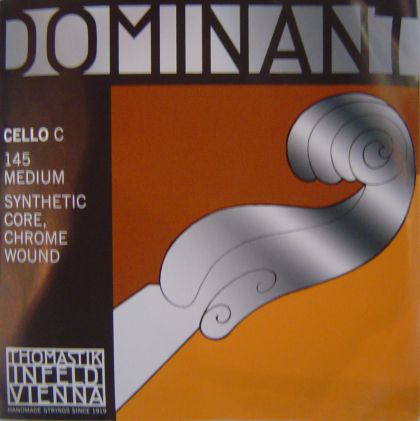 Thomastik Dominant Synthetic core Chrome wound  single string for Cello - C
