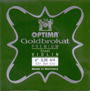 Optima Goldbrokat Premium E струна за цигулка 0,26 с топче 