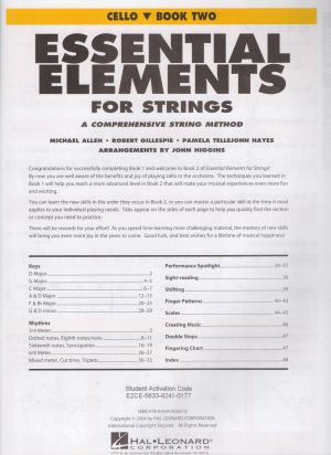 Essential Elements Cello Book 2