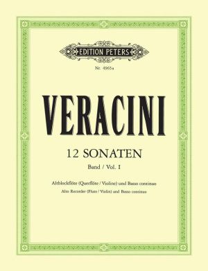 Верачини - 12 Сонати за алтова блокфлейта(флейта/цигулка) и бассо континуо том I