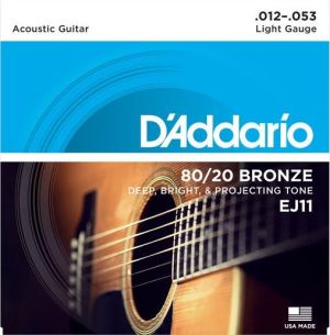 D'addario strings for acoustic guitar EJ11