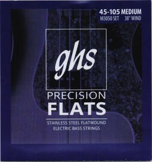 GHS Precision flatwound  струни за 4-струнна бас китара  stainless steel - 045 - 105