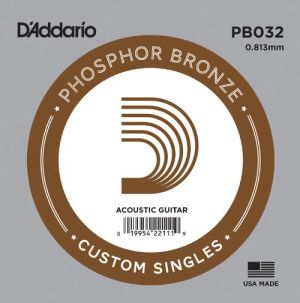 D'addario 032 Ph. Bronze Single String for Acoustic guitar