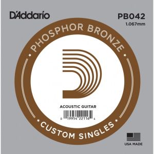 Daddario 5-та 042 Ph. bronze единична струнa за акустична китара