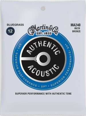 Martin M240 Bluegrass  - струни за акустична китара Bronze 012-056