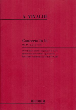 Vivaldi - Concerto in A major op. 9 no. 2 for violin and piano