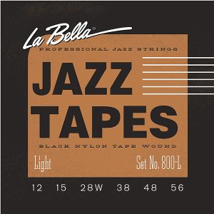 La Bella 800 L   струни за джаз китара Jazz Tapes 12-56 black nylon tape wound