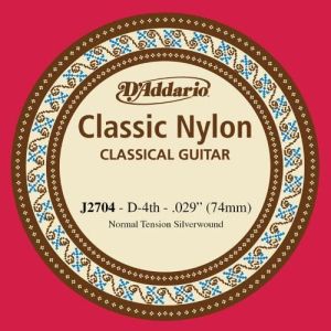 Daddario J2704 ре 4- та ( D) normal tension струна за класическа китара  