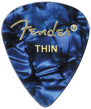 Fender ser. 351 pick premium celluloid - size thin blue