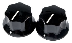 Fender® 65 Jaguar® Pot Knobs black (2)