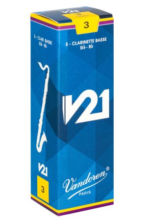 Vandoren V21 Bass Clarinet Reeds size 3 - box