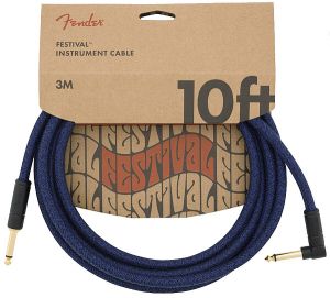 кабел Fender® Festival, angled 3m blue