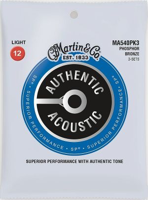 Martin MA-540 PK3 струни за акустична китара - Ph. Bronze 012/054  3Pack