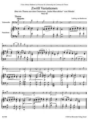 Бетховен  Вариации за пиано и виолончело оп.66 
