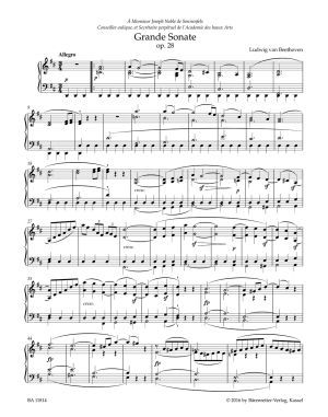 Beethoven Sonata for Pianoforte in D major op. 28 "Pastorale"