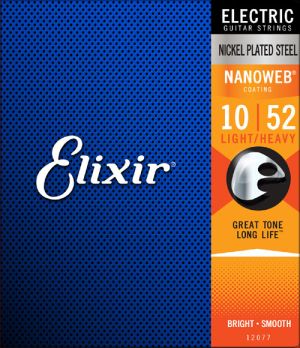 Elixir Strings for Electric guitar with Original Nanoweb ultra thin coating 010-052