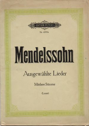Mendelssohn-Ausgewahlte Lieder