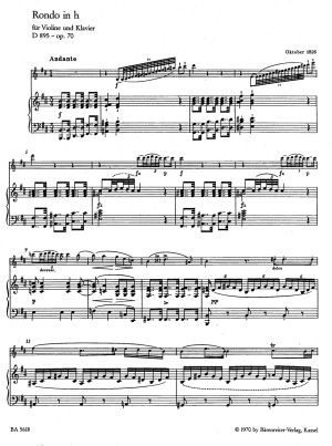 Шуберт - Рондо за цигулка и пиано oп. 70 D 895