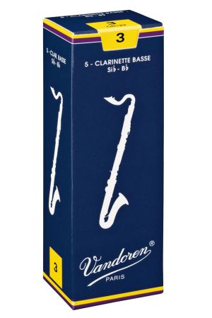 Vandoren  size 3  Bass Clarinet  reeds box