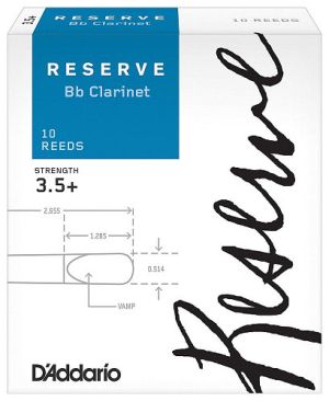 Rico Reserve  Clarinet reeds size 3,5+ strength - box