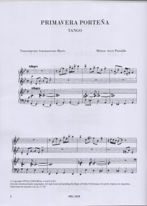 LAS CUATRO ESTACIONES PORTENAAS  ( for piano 4-hand )
