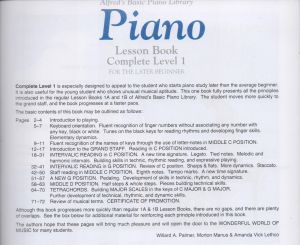 ALFRED'S BASIC PIANO LIBRARY LESSON 1 COMPLETE