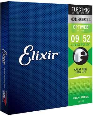 Elixir 009-052 струни за 7-струнна електрическа китара с Original Optiweb ultra thin coating 