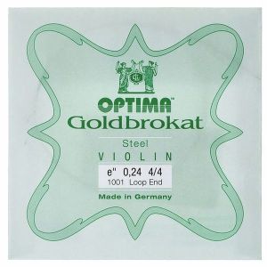 Lenzner Goldbrokat Е string for Violin 0,24 with loop end