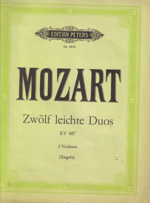 Моцарт  12 леки дуета за две цигулки втора употреба