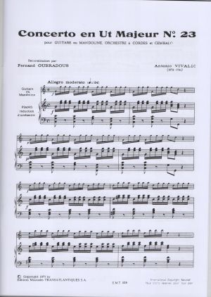 Вивалди Концерт в до мажор оп.23 за китара (мандолина ) и оркестър