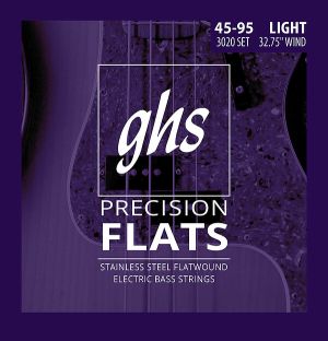 GHS Precision flatwound 3020  strings for 4-string Bass guitar stainless steel - 45 - 95