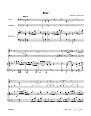 Бетховен  Клавирни триа за пиано , цигулка и чело оп.1