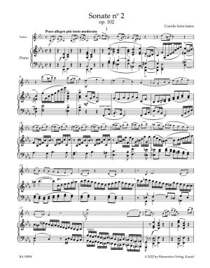 Сен-Санс Соната за цигулка и пиано NO. 2 в ми бемол мажор , оп.102