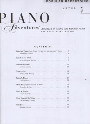 Piano Adventures Level 5 -Popular Repertoire Book second hand