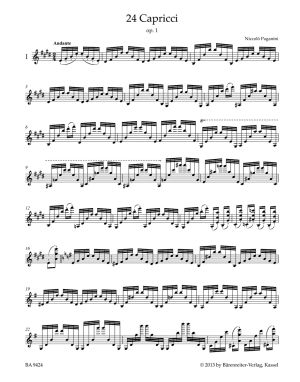 Paganini - 24 Capricci for Violin solo op.1