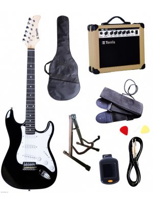 TERRIS TEP1BLK Electric Guitar Bundle