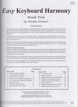 EASY KEYBOARD HARMONY book 5