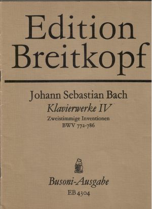 Бах - Двугласни Инвенции BWV 772-786 втора употреба
