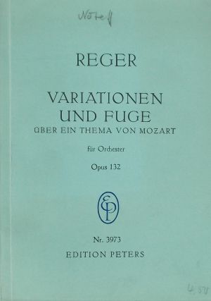 Reger-Variations and fuge on theme by Mozart оp.132