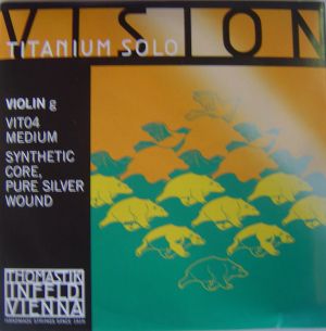 Thomastik Vision Titanium Solo synthetic core - single string G for violin - pure silver wound