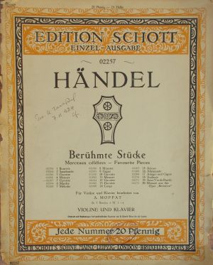 Хендел - Гавот в ре мажор за чело и пиано